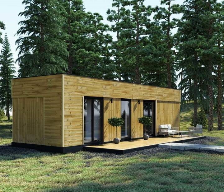 Container home, mobile T1, 35 m²